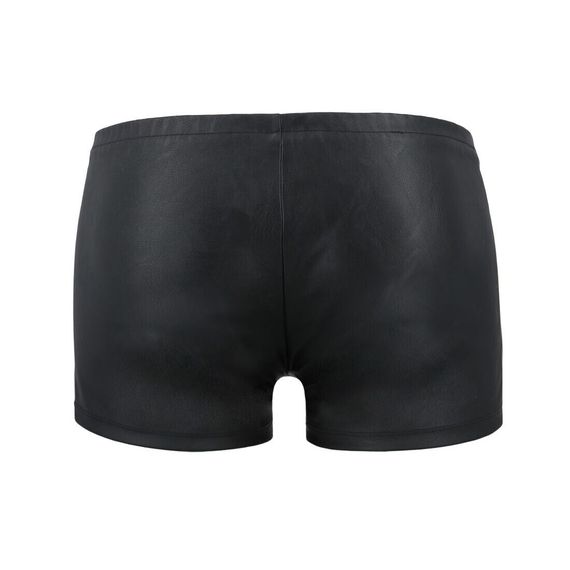 Чоловічі шкіряні боксери з блискавками Passion 049 SHORT MATT S/M Black | Зображення 5