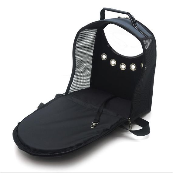 Рюкзак для переноски котов и собак Zoo-hunt Лоренс серый №1 21х32х35 см | Зображення 5