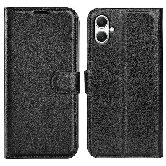 Чохол книжка з кишенями для карт на Samsung Galaxy A05 колір Чорний