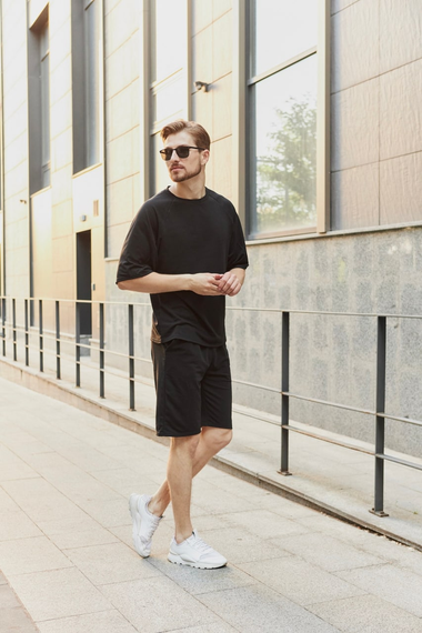 Комплект Оверсайз літо чорний S M | Зображення 4