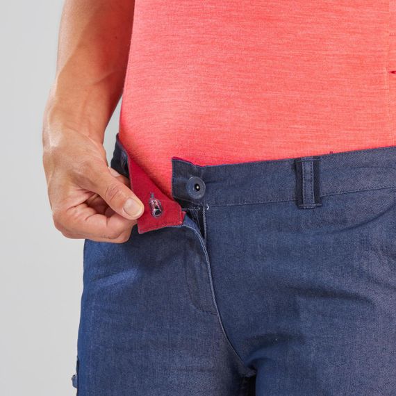 Жіночі модульні штани TRAVEL 100 для трекінгу - сині - EU46 UA52 | Зображення 9