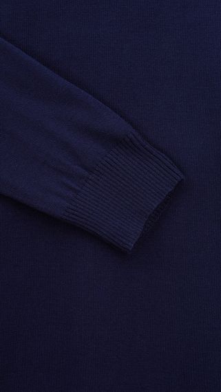 Джемпер однотонний чоловічий GENUA G01205-0002 L Темно-синій shop (2000999471452) | Зображення 2