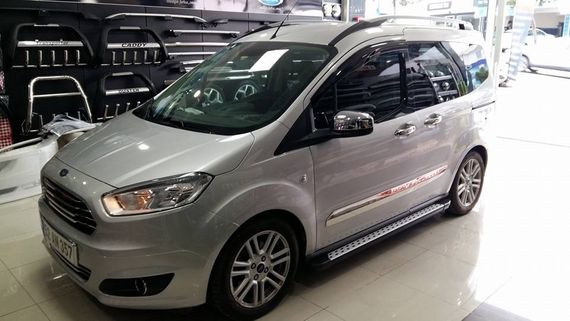 Накладки на дзеркала (2 шт., пласт) Carmos, 2014-2017 для Ford Courier рр | Зображення 1