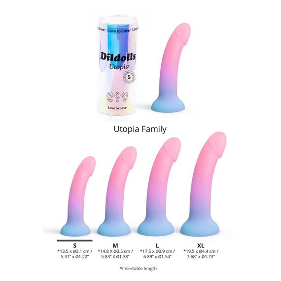 Дилдо з кольоровим градієнтом Love To Love DILDOLLS - UTOPIA S ультрам'який sexstyle | Зображення 3