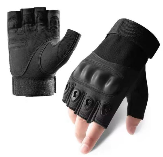 Тактичні рукавички з твердим захистом, чорні