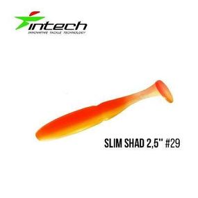 Силиконовая приманка, Съедобный силикон Intech Интеч Slim Shad 2,5"12 шт #29