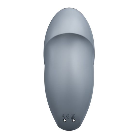 Вібростимулятор-пульсатор Satisfyer Tap & Climax 1 Bluegrey, ефект постукування пальцем, 2 мотори | Зображення 5