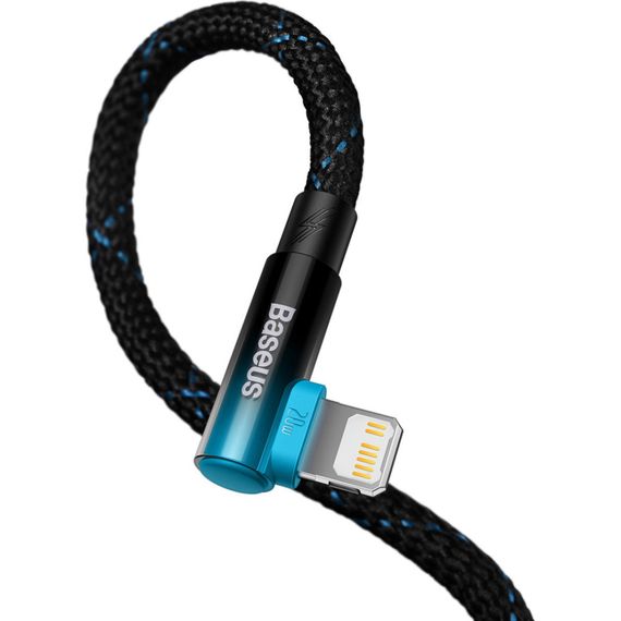 Дата кабель USB-C to Lightning 1.0m 20W 90° corner black/blue Baseus (CAVP000221) | Зображення 3