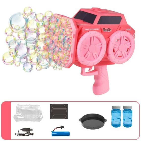 Пістолет з мильними бульбашками SHT KB1294 Car на 139 отворів + 2xbottle 60ml Pink | Зображення 1