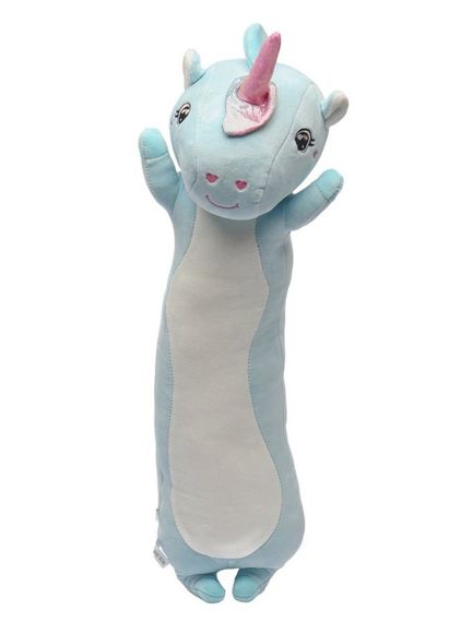 М'яка іграшка подушка Єдиноріг-батон плюшева 90 см Блакитний | Зображення 2