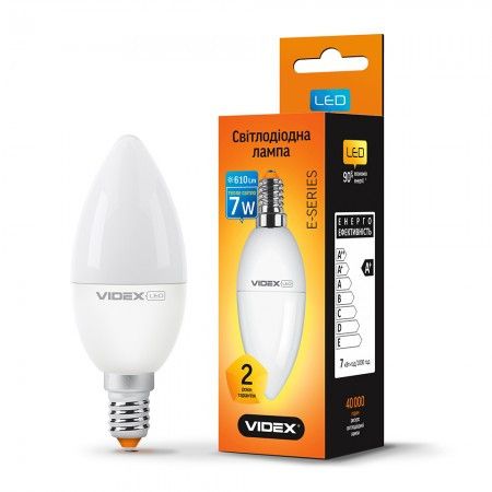 LED лампа VIDEX C37e 7W E14 3000K 220V | Зображення 1