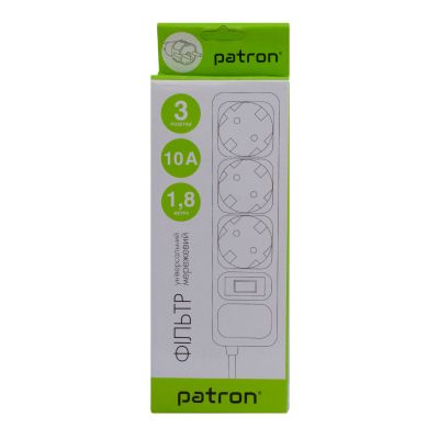 Сетевой фильтр питания Patron EXT-PN-SP-1032-GR, 1.8m Grey (EXT-PN-SP-1032-GR) | Зображення 2