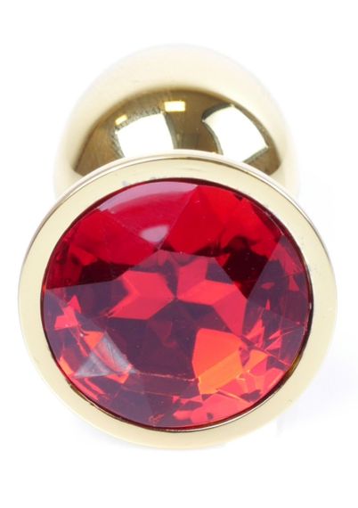 Анальний затор Boss Series - Jewellery Gold PLUG Red S, BS6400019 sexstyle | Зображення 1
