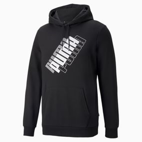 Худи мужской Puma Power Logo Hoodie 847378 01 (черный, мужской, спортивный, хлопок, бренд пума)