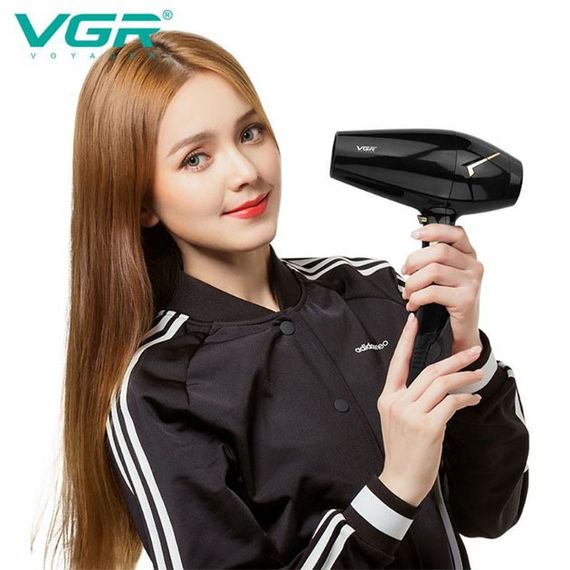 Мощный электрический профессиональный фен для волос VGR V-423 1800-2200W, Женский фен для волос | Зображення 3