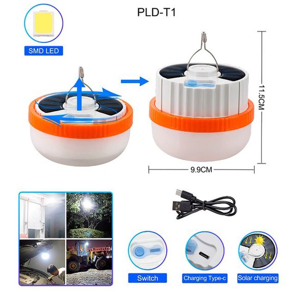 Лампа для кемпінгу якісна Підвісна лампа ліхтар Ліхтар прожектор переносний RY-17