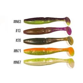 Силиконовая приманка, Съедобный силикон Intech Интеч Slim Shad 5" 5 шт Mix