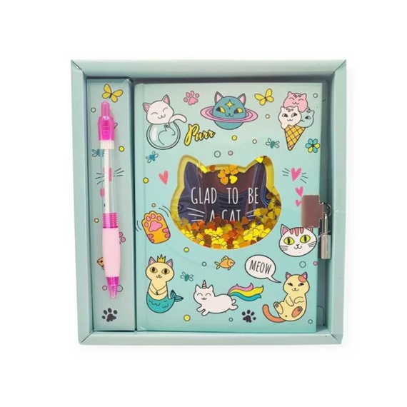 Блокнот дитячий з ручкою Котики Malevaro W361961-A Різнокольоровий shop (6931164701936)