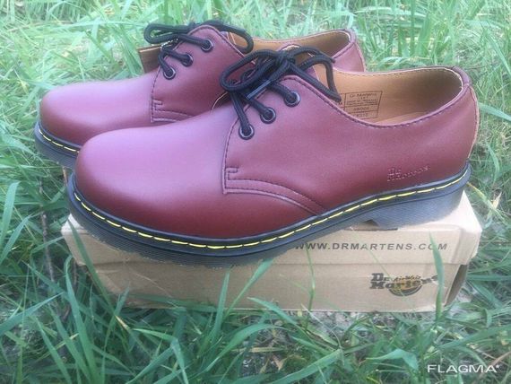 Ботинки полуботинки туфли Dr. Martens 1461 Cherry RED Smooth (Бордовые) Размер 41 42 43... | Зображення 2
