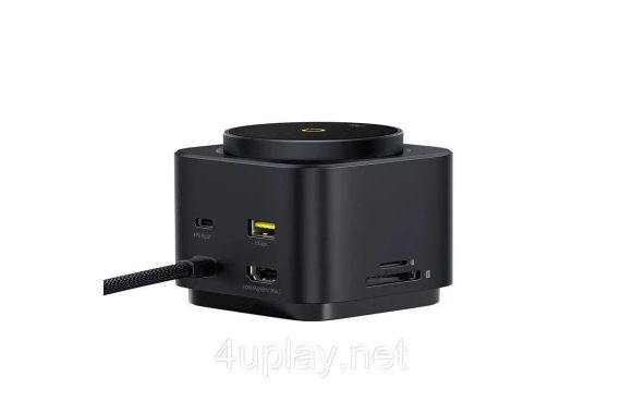 Бездротовий зарядний пристрій Baseus MagPro Series II 7-in-1 USB-C Hub with 15W Qi2 Wireless Charger | Зображення 5