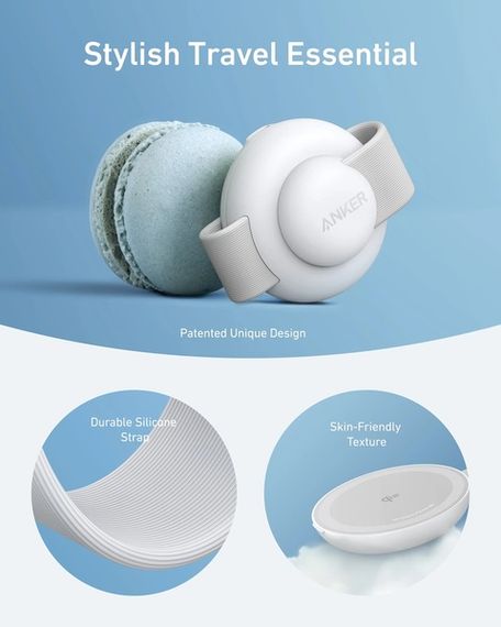 Бездротовий зарядний пристрій Anker MagGo Wireless Charging Pad 15W 3-in-1 Foldable White | Зображення 4