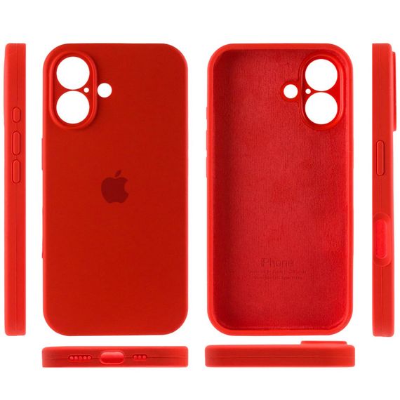 Чохол Silicone Case Full Camera Protective (AA) для Apple iPhone 16 (6.1") Червоний / Red | Зображення 5