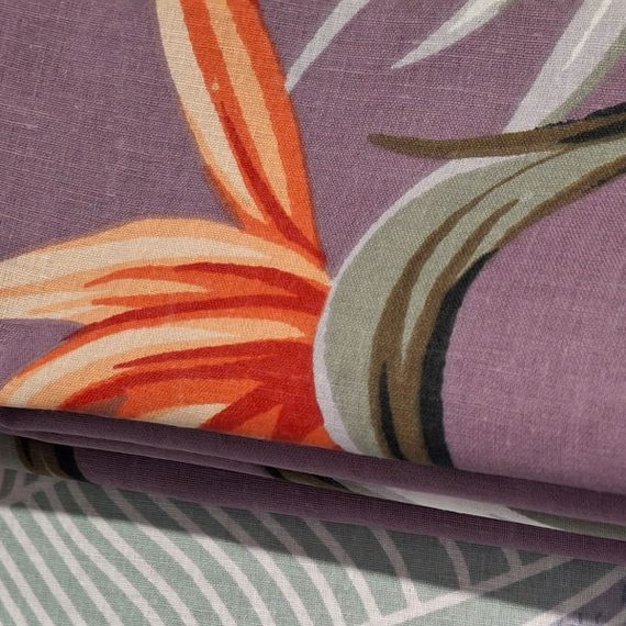 Комплект постільної білизни SoundSleep Banana Leaves бязь Двоспальний 175х215 см бузковий (2800004783606) | Зображення 4