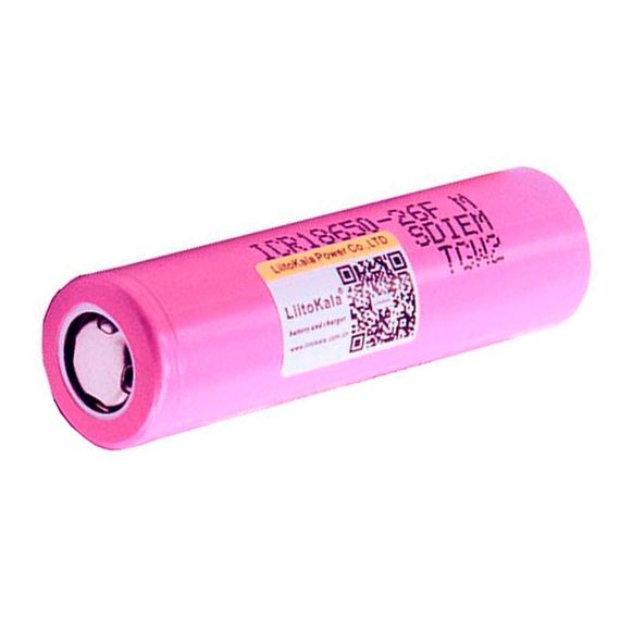 Акумулятор 18650 Li-Ion LiitoKala Lii-35E, 3500mah （3350-3500mah）, 3.7V (2.5-4.2V), Pink, PVC BOX Q2,  цiна за 1 шт