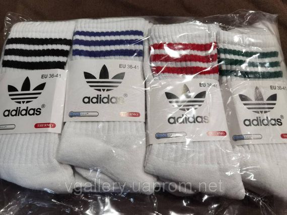 Термоноски с махровою ногой женские Адидас, зимние носки Адидас с махровой ногой | Зображення 2