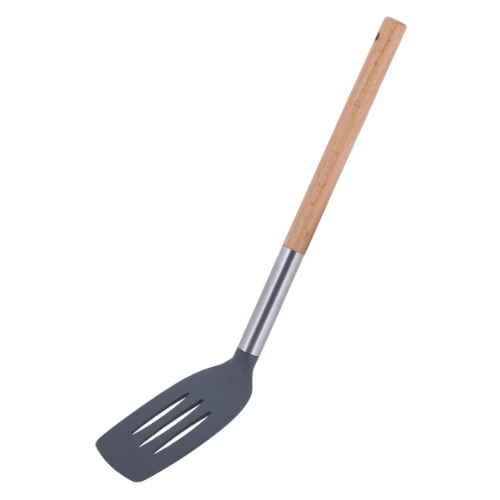 Лопатка з отвором нейлонова з дерев'яною ручкою 34 см KAMILLE | Зображення 1