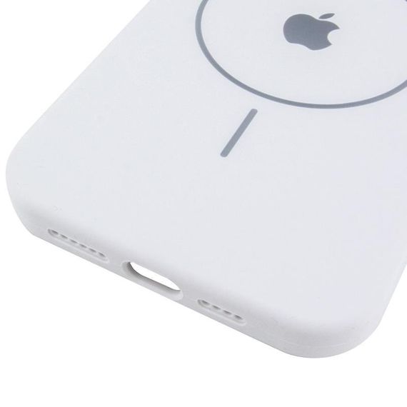 Чохол Silicone Case Full Protective (AA) V2 with MagSafe для Apple iPhone 14 Pro (6.1") Бежевий / Desert Gold Білий / White | Зображення 4