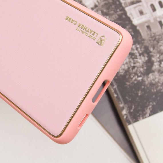 Шкіряний чохол Xshield для Samsung Galaxy S21 Ultra Рожевий / Pink | Зображення 5