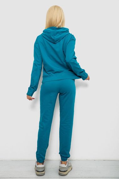 Спортивний костюм жіночий двонитка, колір бірюзовий, 214R1419-007 | Зображення 3