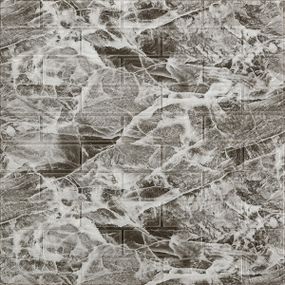 Декоративна 3D панель самоклейка 700х770х3мм Мармур чориний (061-3) SW-00000691