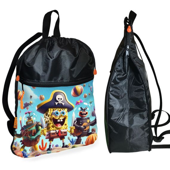 Шкільний рюкзак дитячий Губка Боб + Сумка для взуття спортивної форми рюкзак-мішок для хлопчика (01685) | Зображення 1