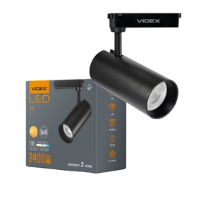 LED Світильник трековий 30W 4100К 220V чорний TR04W-304B Videx