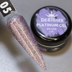 Гель-фарба P05 Designer Platinum Gel з блистками 5мл