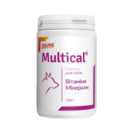 Вітамінно-мінеральна добавка для собак Dolfos MultiCal, 700 гр