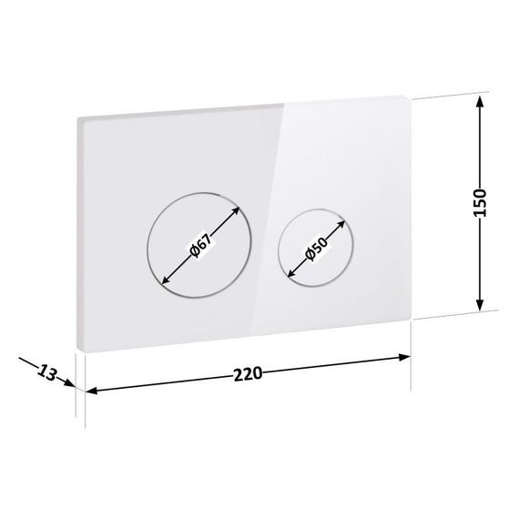 Панель змиву для унітаза Qtap Nest QT0111M11110W | Зображення 1