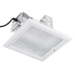 Светильник потолочный врезной  DL-10W/2x26W WH/101 634 0105 SQR