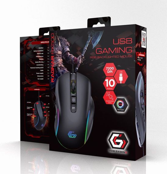 Оптична ігрова мишка Gembird MUSG-RAGNAR-RX500, USB інтерфейс | Зображення 3