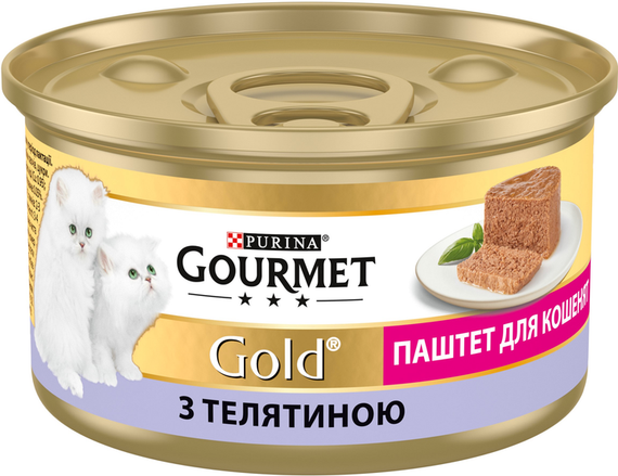 Вологий корм Purina GOURMET GOLD для дорослих котів, телятина 85г | Зображення 1