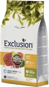 Полнорационный сухой корм Exclusion Adult Beef Small Breed с говядиной для взрослых собак мелких пород, 7 кг