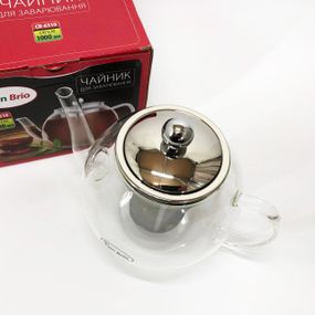Красиві заварники для чаю Con Brio 1 л CB-6310, Чайник зі скляним заварником, Чайники для заварювання PU-11
