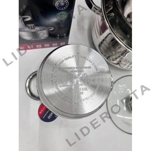 Набір посуду з нержавіючої сталі з енергоефективним 9-шаровим дном. | Зображення 5