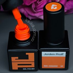 Гель-лак Jerden Proff №42 (червоно-помаранчевий) 5 мл
