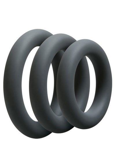 Набір ерекційних кілець Doc Johnson OptiMALE 3 C-Ring Set Thick Sex Aura