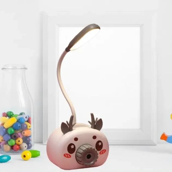 Лампа настільна на гнучкій ніжці з органайзером для ручок та підставкою телефону Quite Light Deer з точилкою олівців, живлення від | Зображення 2