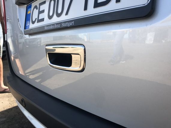 Накладка на ручку двери багажника (нерж.) Carmos - Турецкая сталь для Renault Kangoo 2008-2020 гг | Зображення 1