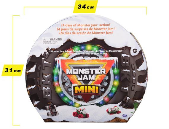 Адвент-календар Монстр джем Оригінал Monster Jam Mini Christmas Advent Calendar | Зображення 2